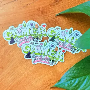 Gamer Girlie, Sims, Holographic Sticker