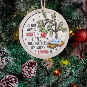 2024 Christmas Ornaments Gifts,for Anniversary, Birthday Gifts for Family,Friends,Christmas Decorations Gift,xmas Decoration Wooden print Ornament