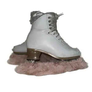 Fuzzy Ice Skate Soakers Flat - Soft outside lined with Terra Cloth  - Skates Accessories - Soft Skate Guards