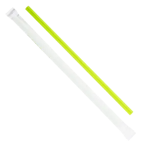 Karat Earth 8.75" Giant PLA Straw (7mm) Paper Wrapped, Green - 2,500 pcs
