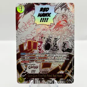 Gum-Gum Fire-Fist Pistol Red Hawk (Alternate Art) - A Fist of Divine Speed Single Card