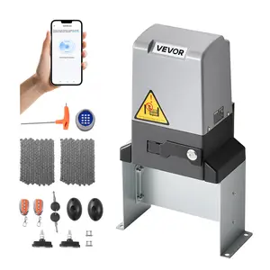 【DealsForYouDays】VEVOR Automatic Gate Opener, 900W Electric Sliding Gate Opener for Doors up to 65.6ft 4409lbs, Chain Drive Rolling Door Motor with Infrared Sensor & 2 Remote Controls, Driveway Gates Opening System