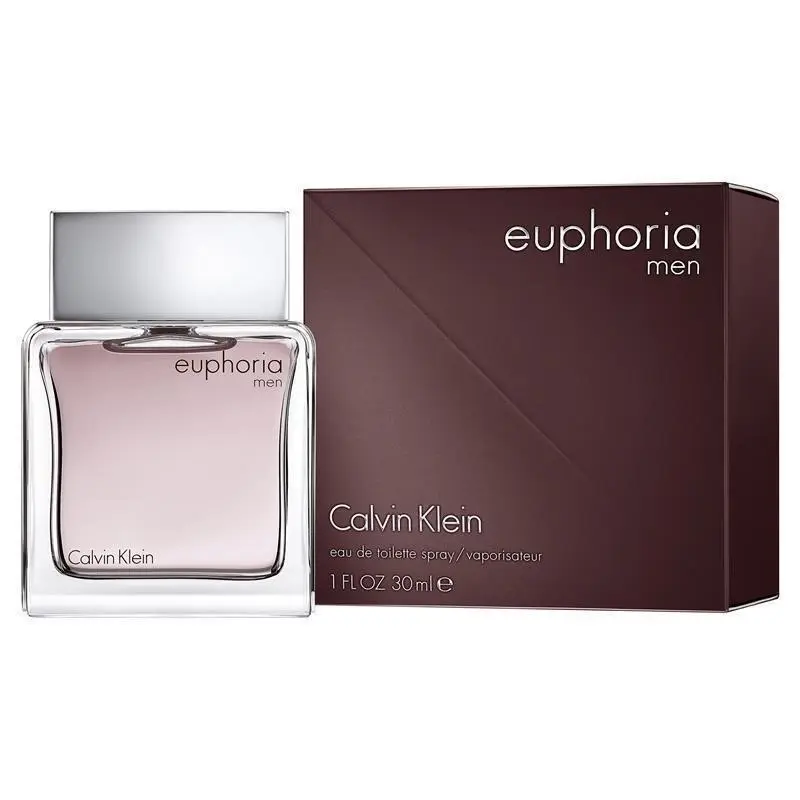 Calvin Klein Euphoria for Men Eau de Toilette Spray 1.0 oz / 30 ml - Long Lasting Designer Cologne