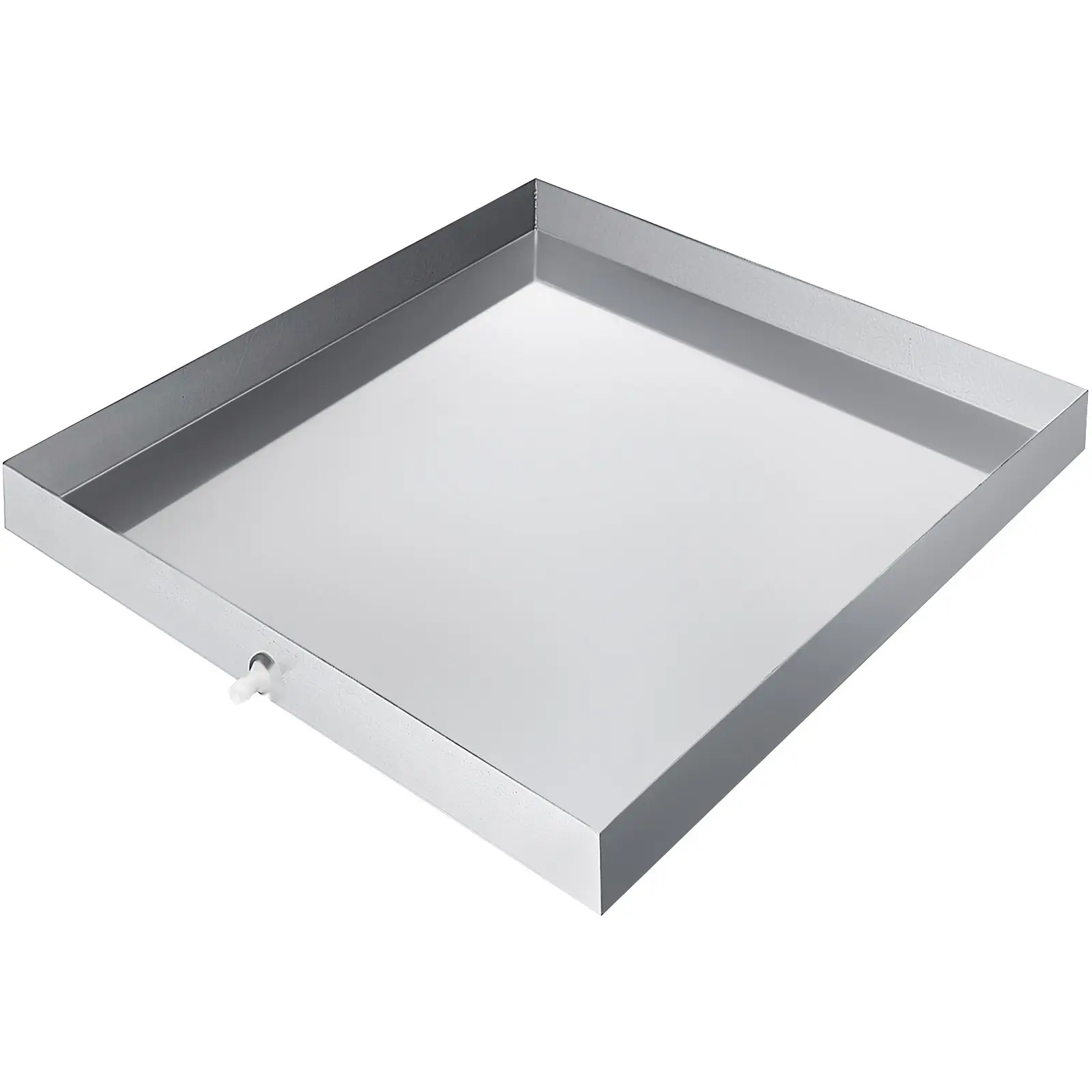 27 X 25 X 2.5 Inch 304 Stainless Steel Washing Machine Pan, Heavy Duty Drain Pan For Washer, 18 GA Thickness, Compact Drip Tray With Drain Hole And Hose Adapter, Ideal For Laundry Room, Compatible With Standard Drain Hose