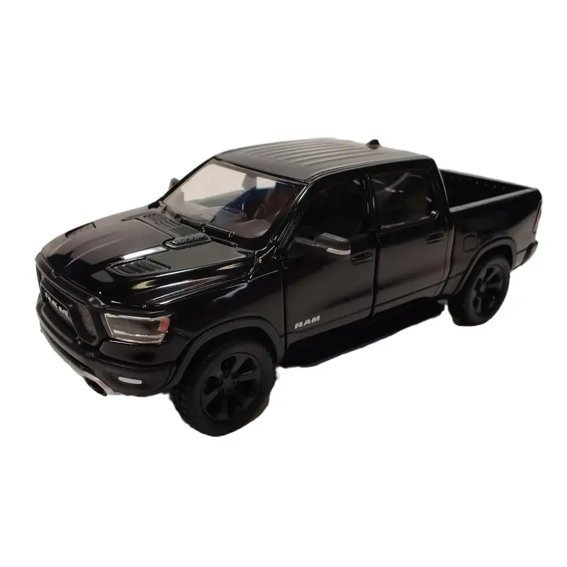 KINSMART Officially Licensed Collectible Model Car - 1:46 Scale 2019 Dodge Ram 1500 Diecast Toy, 5 in Length, Openable Doors, Pull Back and Go Action, for Collectors, Officially Licensed Product