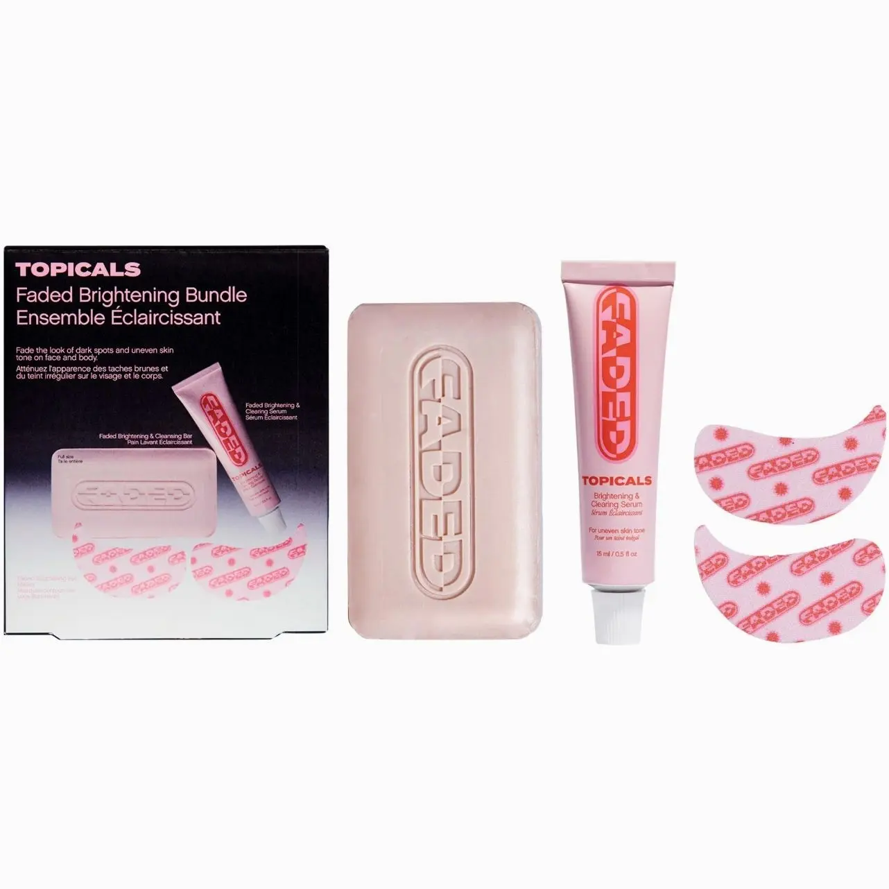 Topicals Faded Brightening Bundle for Discoloration on Face & Body (UNSCENTED)