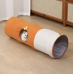Cat Tunnel Tube, Durable Suede Collapsible Cat Play Tube Toys with Play Ball, Tunnels for Indoor Cats, Kitty Bored Peek Hole Toy Ball Cat, Puppy, Kitty, Rabbit, Summervibes, Petlovers
