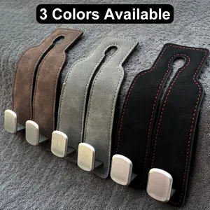 Car Seat Back Storage Hook, Car Seat Headrest Hook,Car Hooks for Purses and Bags, Purse Holder for Car, Leather Car Seat Back Storage Hook Double Hook Car Seat Hangers Organization Accessories