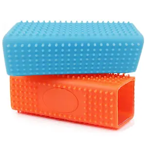 Pet Hair Remover Roller Brush Set, Silicone Cleaning Brushes for Sofa Car Interior Furniture Carpet Bedding Fabric