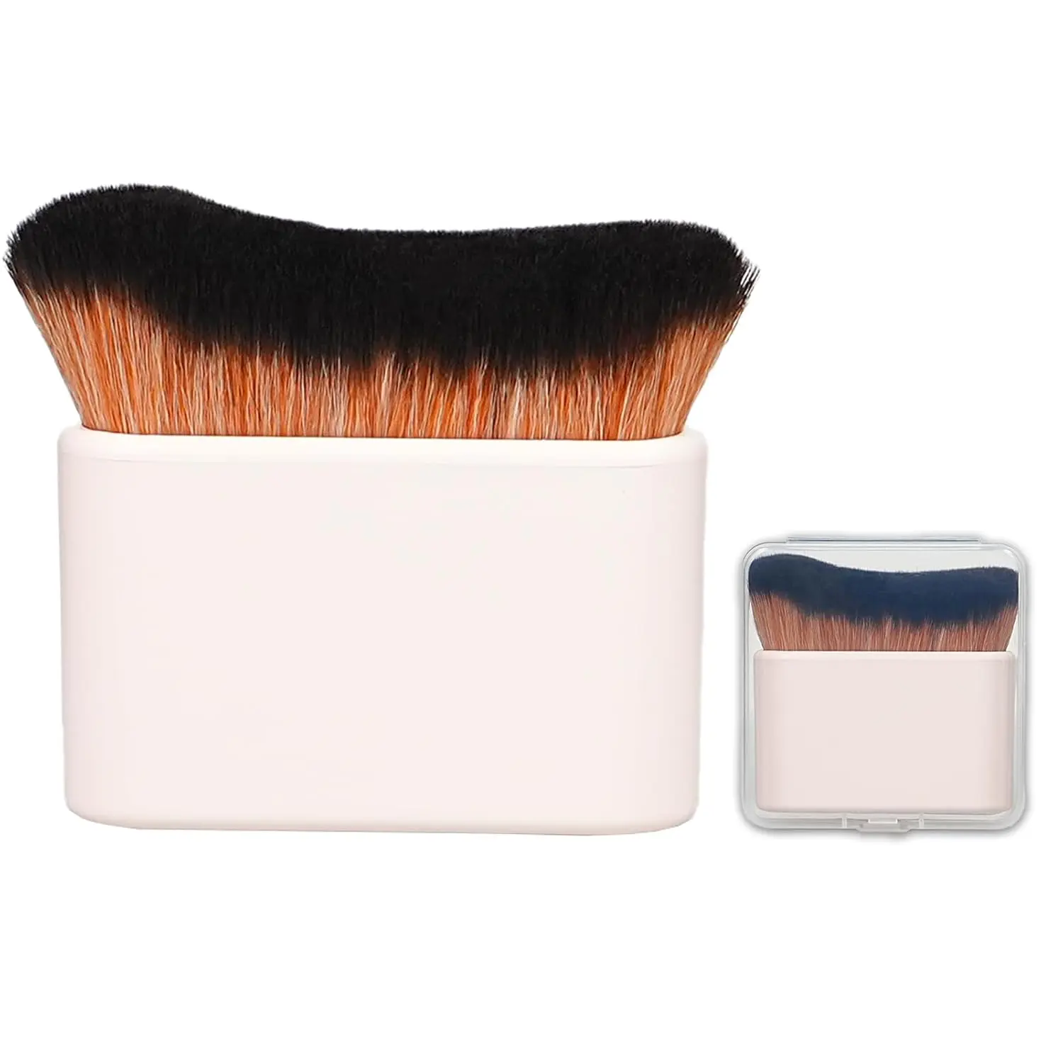Self Tanner Brush with Travel Case – Large Kabuki Makeup Brush for Face & Body, Self-Tanning, Bronzer, Lotion, Cream & Powder Application