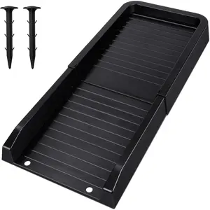 24" Heavy-Duty Downspout Extensions & Splash Block Kit - Gutter Drainage System with 2 Fixing Nails, Corrosion-Resistant Splash Guard for Rainwater Diversion & Foundation Protection