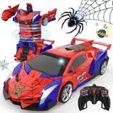 [XmasGifts] TIBIBEE Transform Easter RC Cars for Boys 3-15,2.4Ghz Remote Control 1:18 Scale Robot Deformation 360P Rotation Rechargoablo Battories Included High-Quality ABS Plastic Gift Set,Blackfriday, Christmas,Sohochic,RC Shop,familyfun
