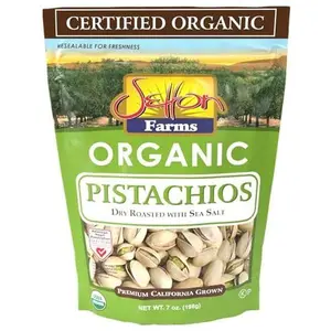 Setton Farms Premium Organic Pistachios, Dry Roasted With Sea Salt, 7 Oz Resealable Bag