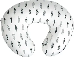 Nursing Pillow Cover Slipcover,Soft and Comfortable,Feathers Design,Maternity Breastfeeding Newborn Infant Feeding Cushion Cover