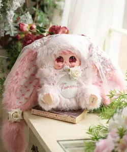 QIQI--JIMO  600%  series Mystery Boxes Bag Pendant Bunny Plush Dolls Soft Collectibles（Hidden Style 2/24+ Surprise Styles 1/24）