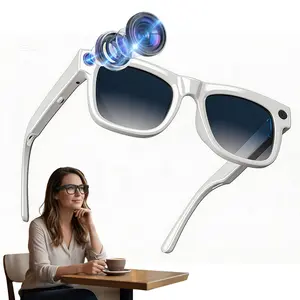 AI Glasses with 8MP Anti-Shake Camera, Hands-free Video Recording Smart Glasses, ,4GB Memory Build-in (No TF Card Need), 290Mah Battery, AI Multi Languages Translation ,Bluetooth Calling ,HiFi Audio, Music Control.