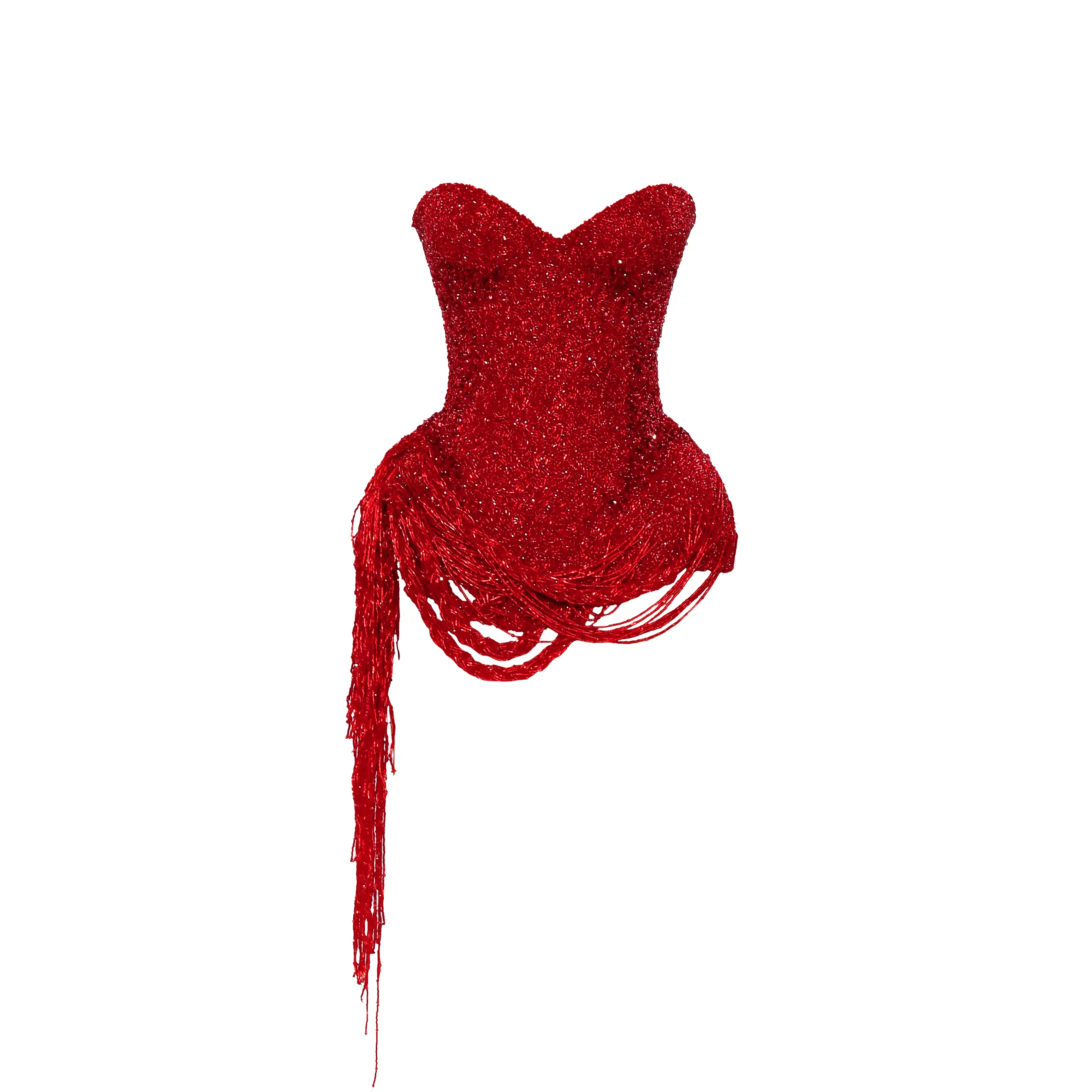 The Red Sculpture Corset Dress