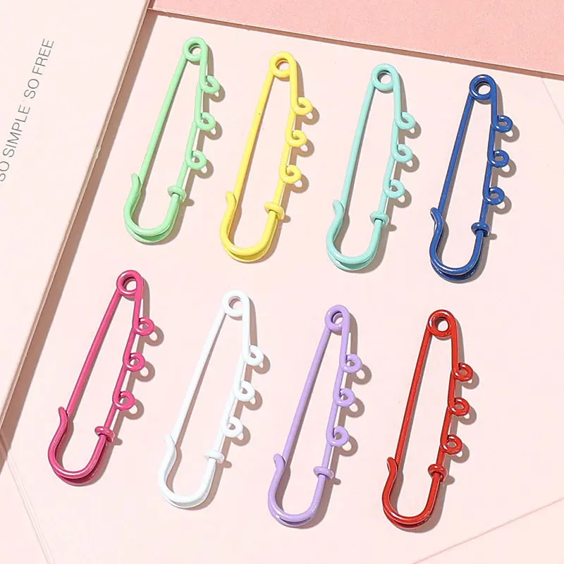 Colorful eco-friendly painted iron pins DIY accessory components brooch safety pins clothing pins decorative pins accessories