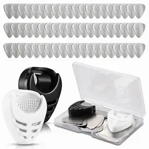 Biedeer 60/100 Stainless Steel Guitar Picks with Anti-Slip Texture, Random Color Options, Includes 2-Piece Storage Box, Suitable for Guitar and Bass