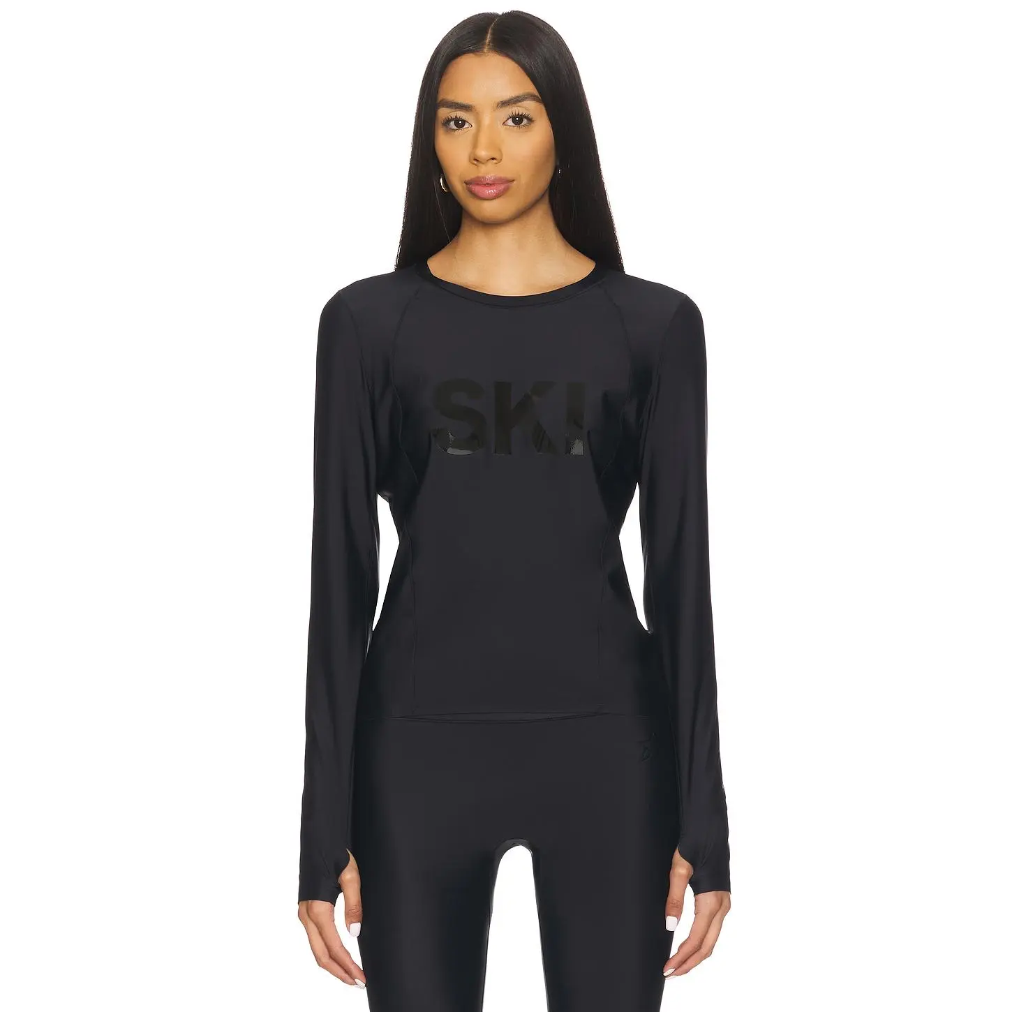 Perfect Moment Ski Crew Baselayer Top in Black