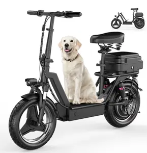 Foldable Electric Scooter with Seat – 22 MPH, 48V 22.5Ah Battery, 21–27-Mile Range, Dual Suspension, Cargo Basket, Perfect for Adult Riders