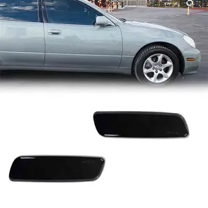 2PCS Smoked Lens Front Bumper Side Marker Parking Lights Housings For Toyota Lexus Scion Replace OEM 8173030110, 8174030120