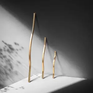 Goo-Ki 6 Pack Modern Brushed Brass Cabinet Pulls Luxurious Dual Mount Drawer Pull