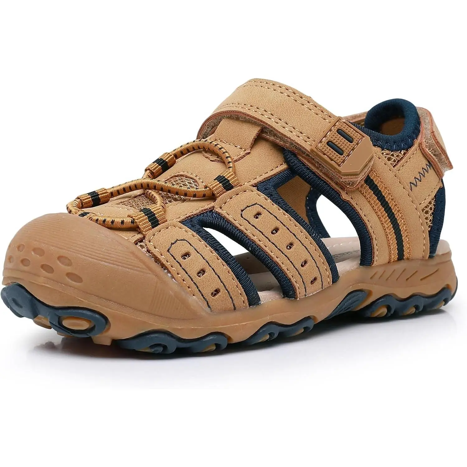 Ahannie Boys Girls Outdoor Sport Sandals,Kids Closed Toe Beach Sandals, Toddler Summer Shoes
