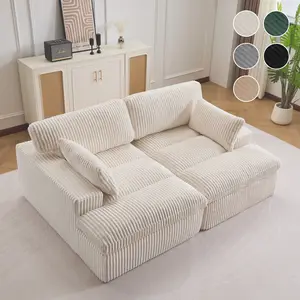 Cloud Modular Couch bed，Sectional Sofa Set with Deep Seat, Upholstered Boneless Couches for Living Room&Bedroom No Assembly Required