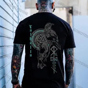 VALHALLA Runes Crow Print Men's T-Shirt