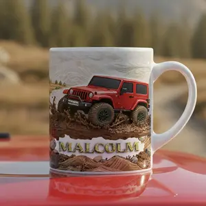 Off-Road Coffee Mug, 4x4 Adventure Personalized Name Mug, Offroad Truck Coffee Cup – Custom Name Accent Mug, Off Road Theme Ceramic Mug for Jeep & Truck Lovers, Outdoor Adventure Gift, Rugged Offroad Aesthetic Coffee Mug