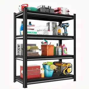 4 Tier Garage Heavy Duty Shelving, Home Kitchen Adjustable Metal Shelving for Basement, Garage Unit Shelving Rack Shelves