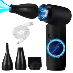 Compressed Air Duster, 80000RPM Jet Dryer Blower, Stepless Speed Regulation Portable Electric Air Duster Mini Electric Air Blower,Jet Fan for Car Dry,Keyboard Computer Cleaning,Air Bed,Camping,Outdoor