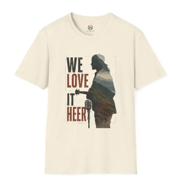 We Love It Here T-Shirt | Scenic Silhouette Graphic