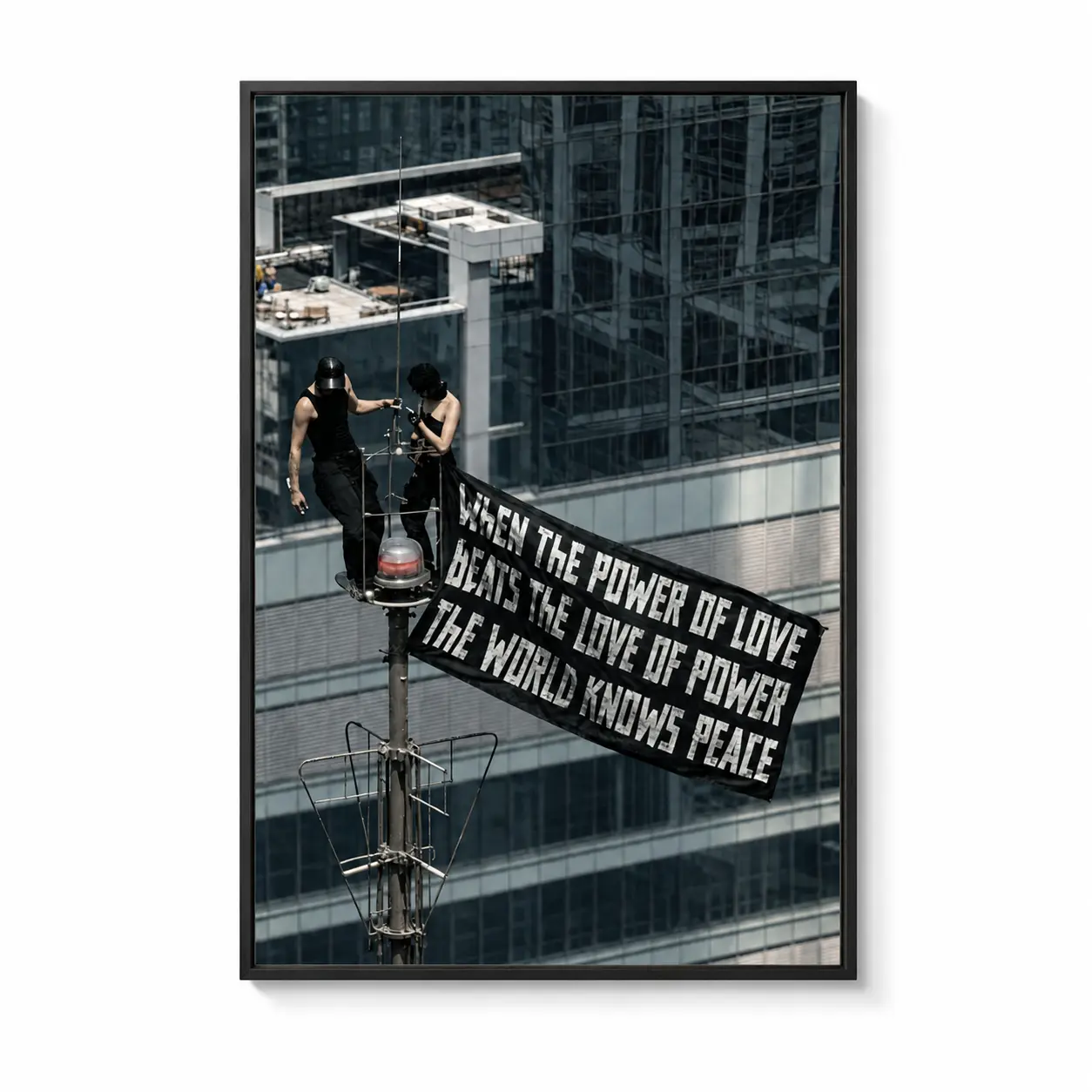 Declaration of Rebellion   High-altitude minimalist photography art decorative painting | When the power of love overcomes authority | Modern living room/bedroom/dorm hanging artwork