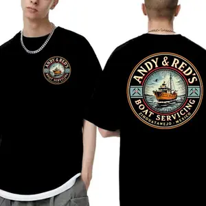 Andy & Red’s Boat Servicing T-Shirt – Shawshank Redemption Inspired Tee Zihuatanejo Mexico Menswear Tops
