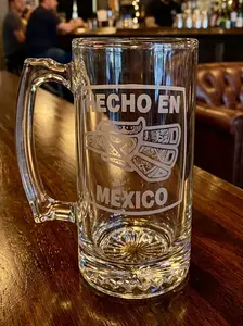 Aztec Eagle "Hecho En Mexico" Etched Mug Drinkware