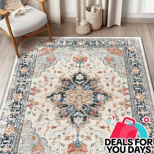 BESTSWEETIE Machine Washable Rugs for Living Room, Boho Rugs Area Rug Runner Rug Carpet Non-slip Large Area Rugs for Bedroom Indoor Floor Mat,summerwins