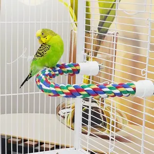 Pet Bird Toy Set, Hanging Grab Stand & Adjustable Nest Holder, Durable Pet Supplies for Parrots & Birds, Ideal Cage Accessories