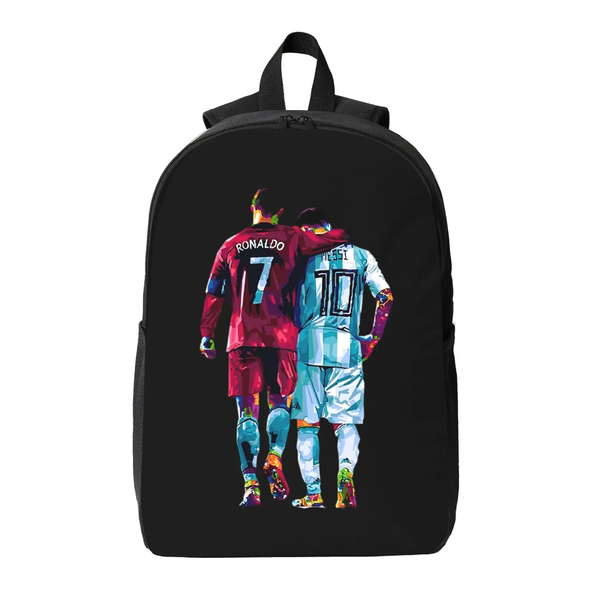 CR7 Backpack 17 Inch Adjustable Shoulder Straps Zipper Closure Casual Laptop Bag for Office Travel Camping Weekend