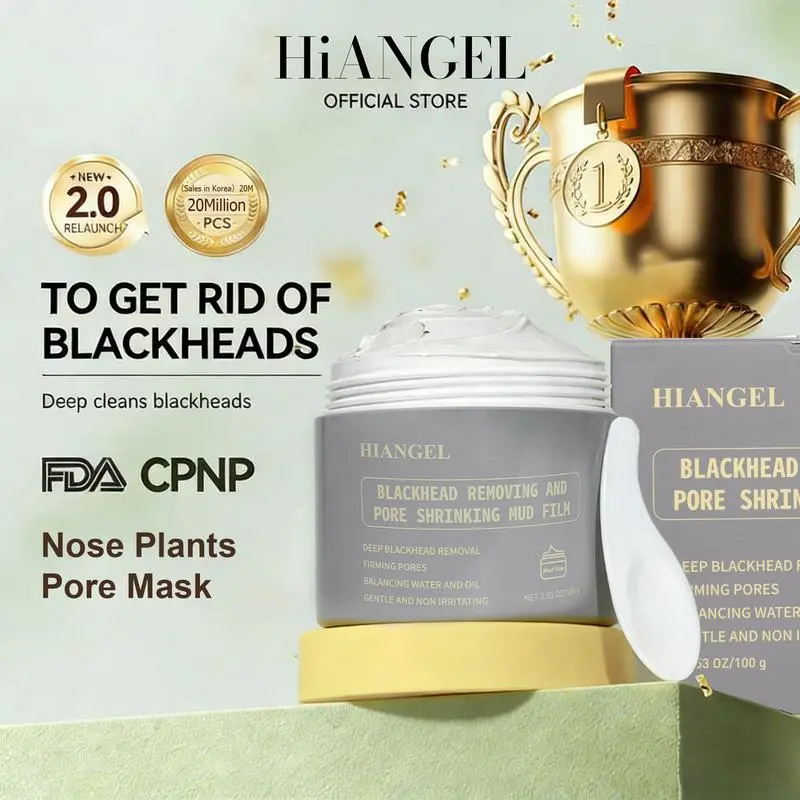 Hiangel Earthy Azelaic Acid & Witch Hazel Clay Mask - Unisex Deep Pore Cleansing Facial for Oil Control, Blemishes & Blackheads, Pore Minimizing, Suitable for Adults & All Skin Types, Oily, Acne Help, Blackhead Extraction, Pore Tightening