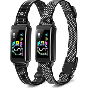 2 Pack Smart Dog Bark Collar for Large Medium Small Dogs, Anti Barking Training Collar with Beep Vibration Harmless Shock, 5 Adjustable Sensitivity Black