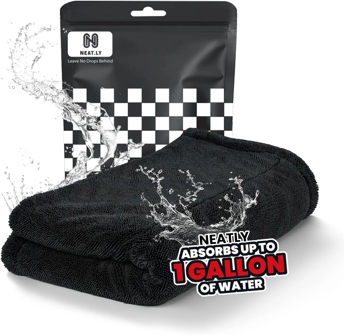 Largest Car Drying Towel, 1300GSM 36''x28'' TWISTED-LOOP Ultra-Absorbent Microfiber Car Towel for Detailing