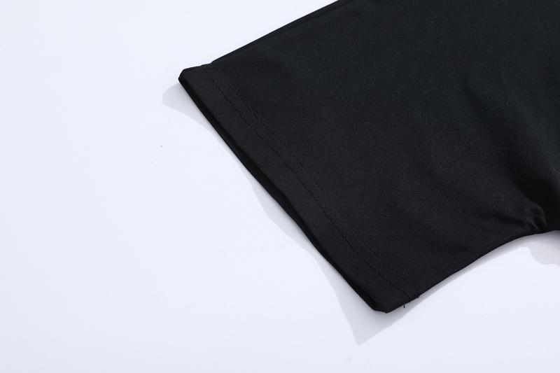 Oversized Street Graphic Slogan Cropped T-Shirt With Loose Fit Men's Cropped Tops, Streetwear