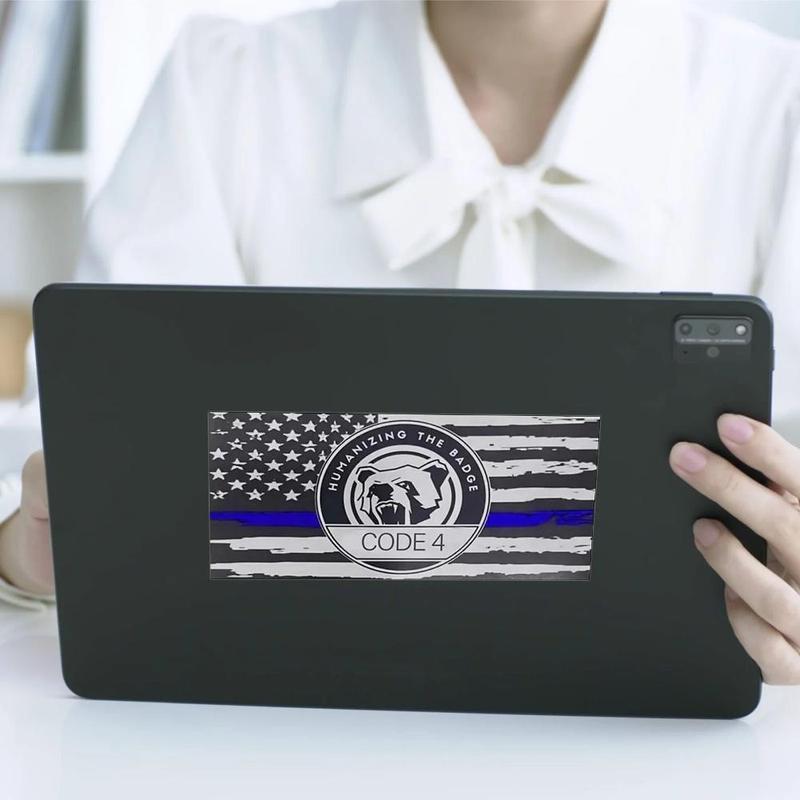 5PC Blue Thin Line American Flag Stickers | Patriotic Themed Vinyl Decals for Cars, Laptops, Windows | Waterproof, UV Resistant | Truck Accessories, Veteran Gifts, Independence Day Decorations