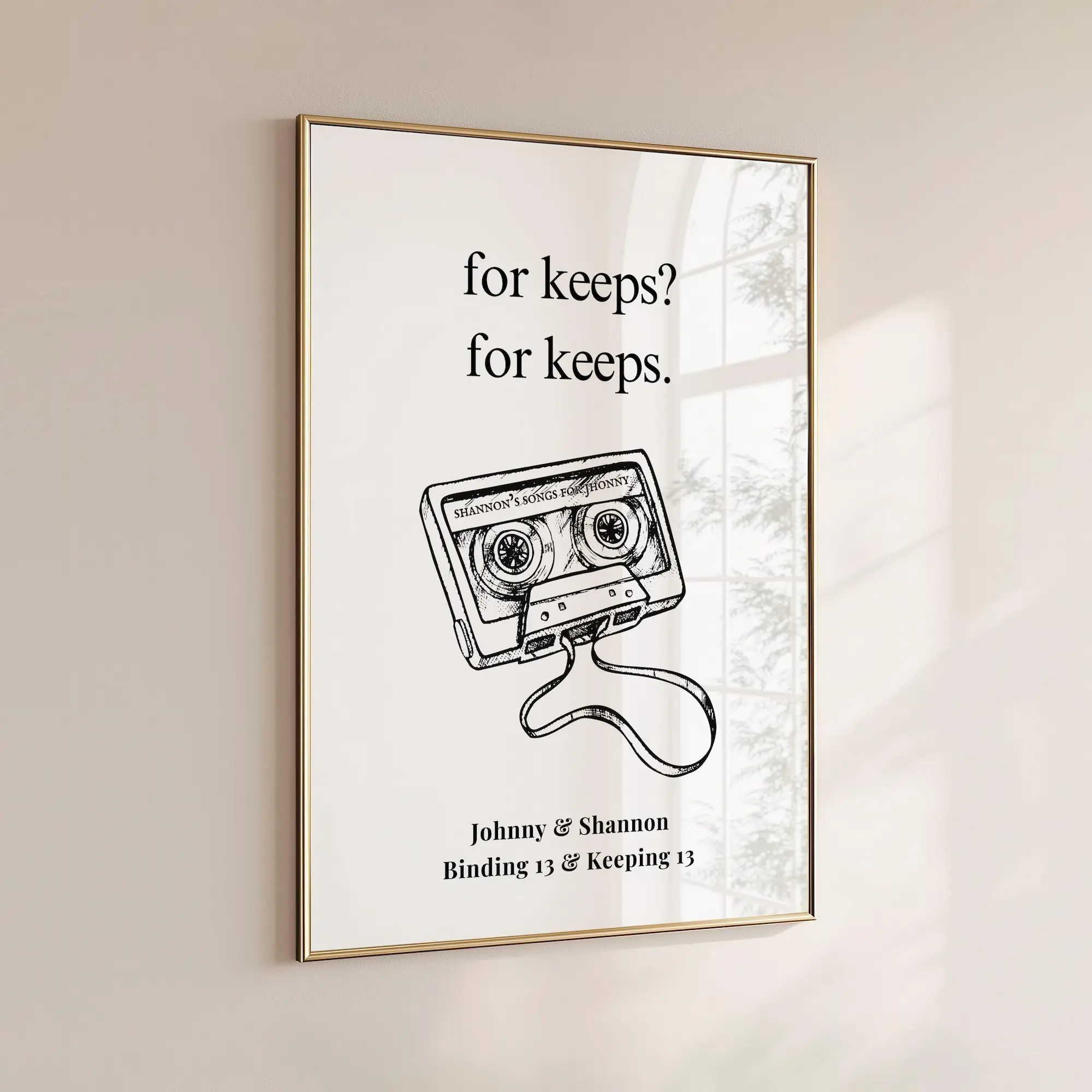 For Keeps For Keeps Print, Boys Of Tommen, Johnny And Shannon, Binding 13 Print, Keeping 13 Print, Chloe Walsh Casette