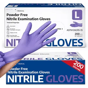 Medical Soft Max ™   Nitrile Disposable Gloves, 200 Ct Latex-Free Powder-Free Chemo Rated Food Safe Cleaning Exam Glove