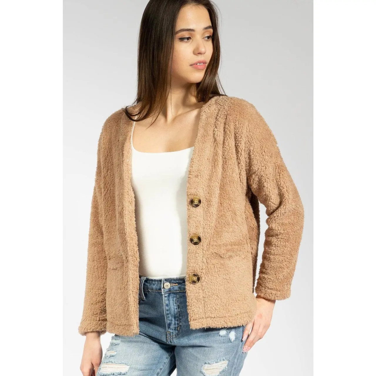 Teddy Bear Button Cardigan