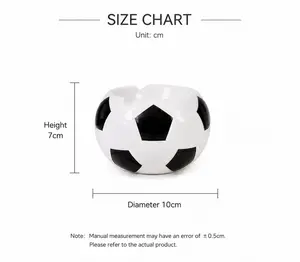 Soccer Watch Party Decor, Handmade Ceramic Soccer Ball Ashtray, Modern Football Theme Home Accent for Living Room-2026 new
