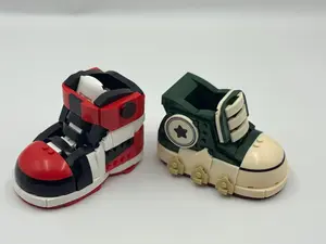 Jaki SneakerBrick Organizer Pen Holder Building Toy - Red & Green Design Educational Creative brick collectibles decor friend birthday gift display toys Set figure decoration Building Bricks Set collection creator collective